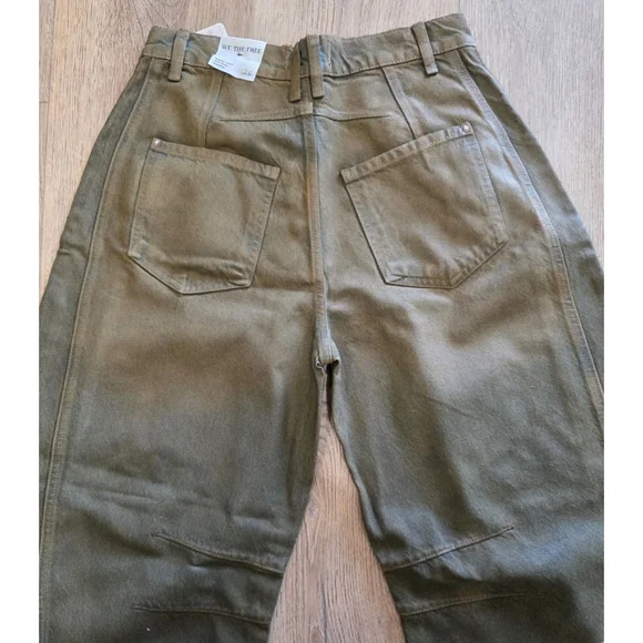 NEW Free People We the free Barrel Jeans good luck coated Size 26 Brown NWT $178 - Picture 10 of 10